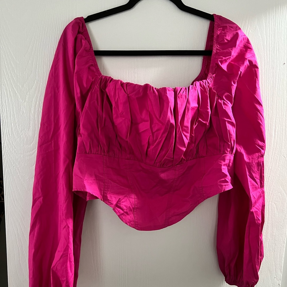 Hot pink crop top